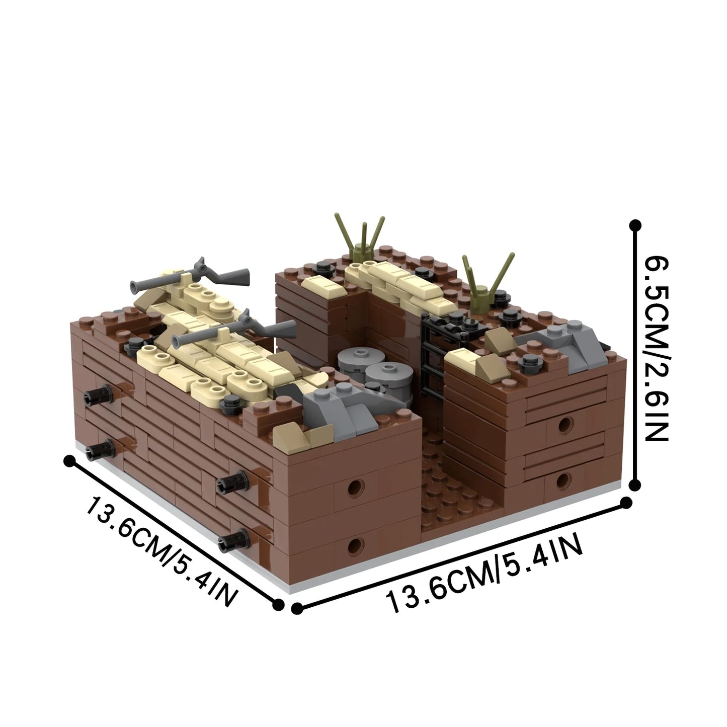 Military Battlefield Trenches MOC