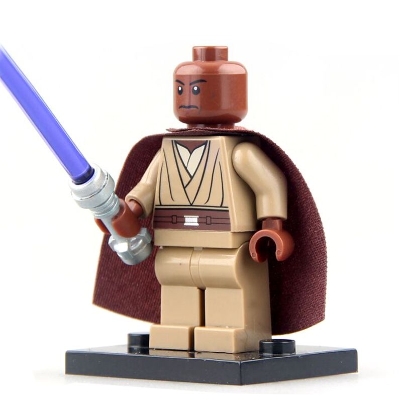 Mace Windu custom Jedi Master Star Wars Minifigure with Lightsaber v2